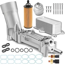 926-959 Full Aluminum Oil Filter Housing For 11-16 Jeep Dodge Chrysler Ram 3.6L