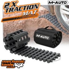 2 Pack Portable Vehicle Traction Mat Snow Emergency Truck Tires Recovery Tracks