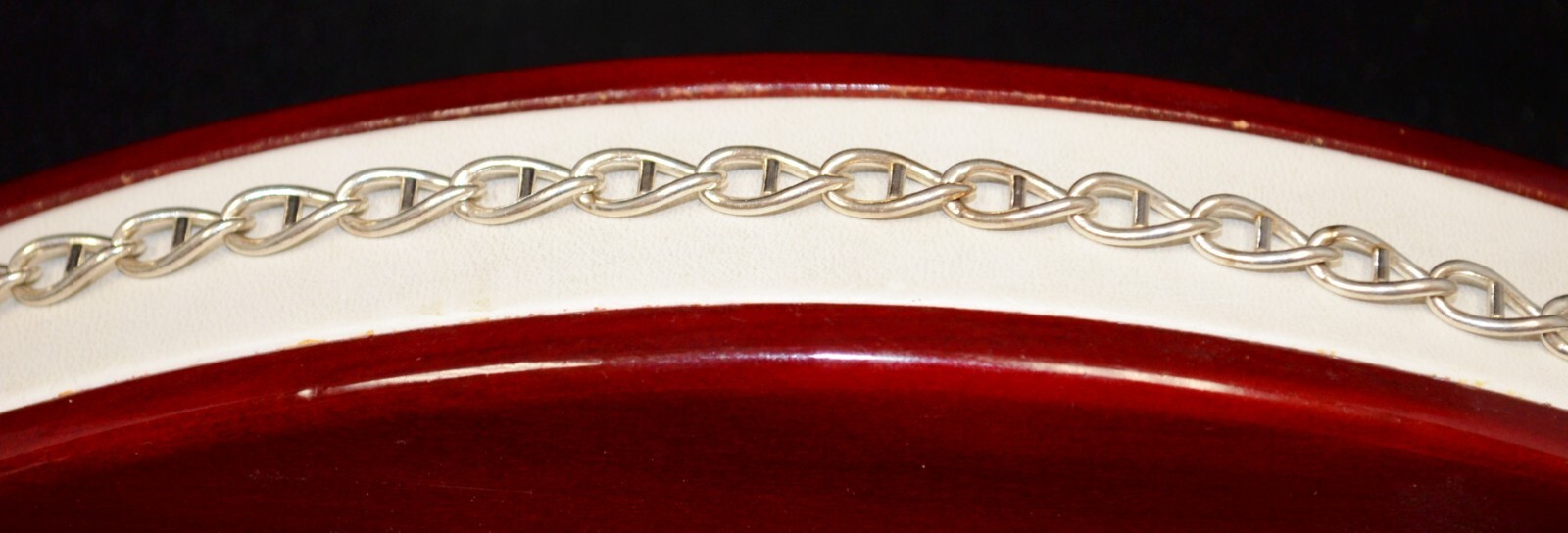 Sterling Silver Split Links Chain Bracelet 7.0" #… - image 1