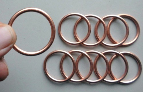 Exhaust Gasket Copper Ring 34x28x2, 6 Kreidler Moped Foil RM RMC Lf K 53 K 54 - Picture 5 of 12