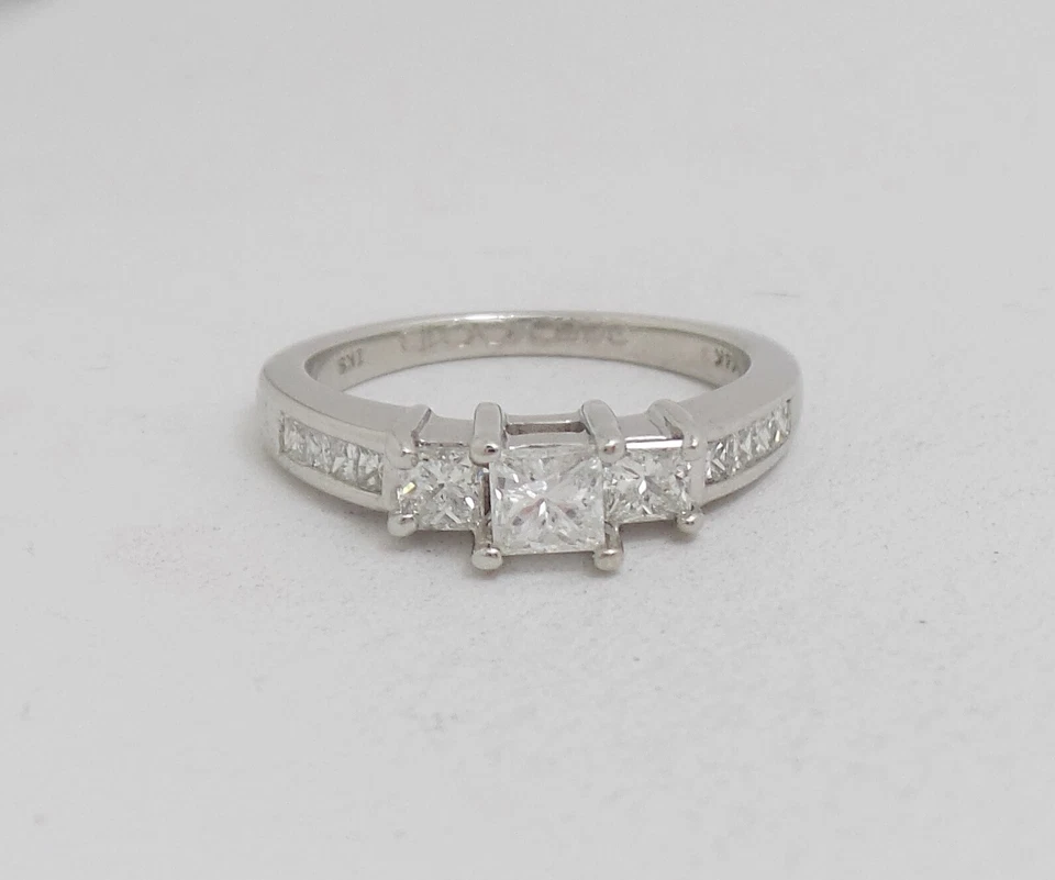 1CT Natural Diamond Anniversary Engagement Wedding Bridal Ring 14K White Gold - Image 3 of 4