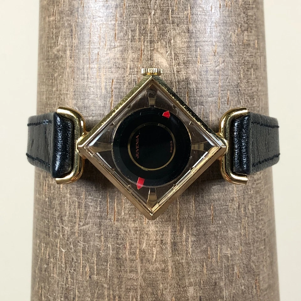 Reloj de cuerda mecánico de cuero esfera esqueleto juvenil suizo para mujer 17 joyas 6 3/4" Foto 2 de 4