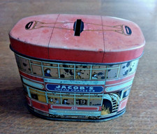 VINTAGE HUNTLEY BOORNE & STEVENS JACOBS CREAM CRACKERS, BOVRIL TRAM MONEYBOX
