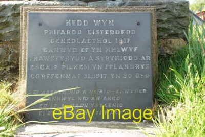 Foto 6x4 Arysgreifen Ar Gofeb Hedd Wyn - Inschrift auf Hedd Wyn Denkmal um 2007