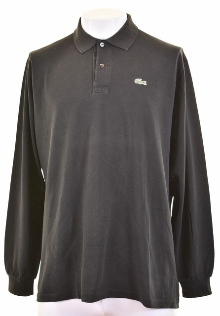 Lacoste Size 7 Polo Black Polo Shirt (039) | eBay