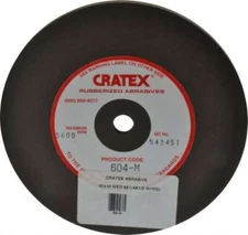 Cratex 6" Diam x 1/2" Hole x 1/4" Thick, Surface Grinding Wheel Silicon Carbi...