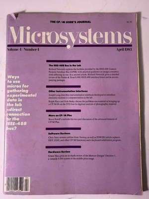 Microsystems Magazine April 1983 Vol 4 No 4 CP/M IEEE-488 Bus Morrow