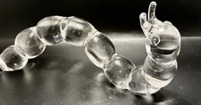 Vintage Steuben Crystal Art Glass Caterpillar designed by, Paul Yenawine c. 1970