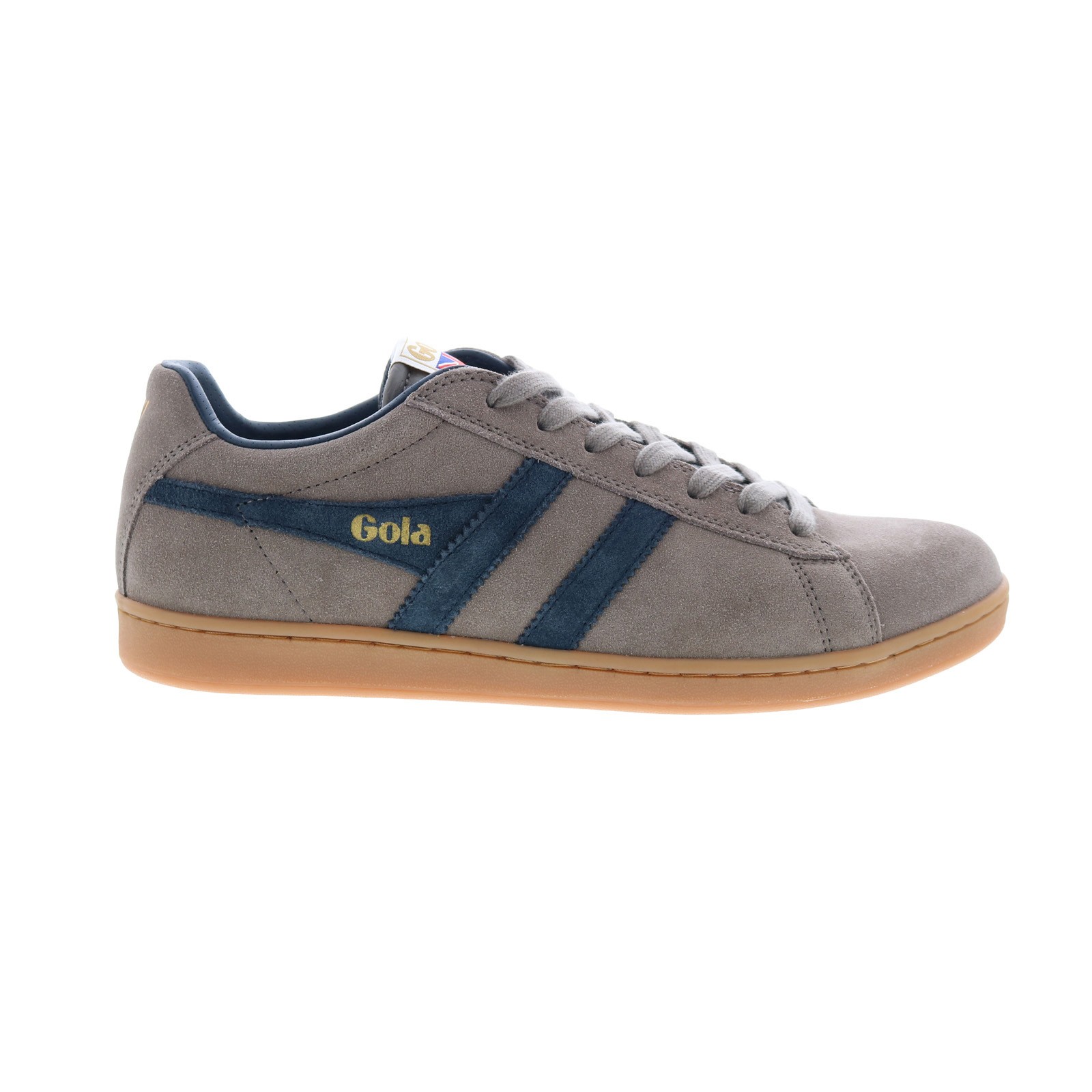 Gola Equipe Suede CMA495 Mens Brown Lace-Up Casual Sneakers