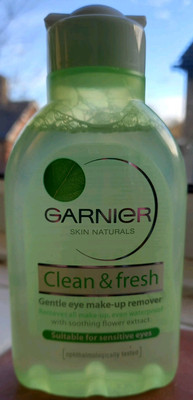 GARNIER CLEAN & FRESH AUGEN MAKE-UP ENTFERNER (EMPFINDLICH / WASSERFEST) 150ml - BN