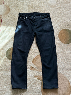 Rick Owens DRKSHDW Detroit Cut Waxed Jeans 36 DU02A3366-SBB Men's
