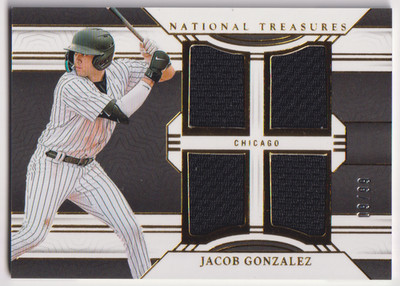2024 Panini National Treasures #GSQ-JG Jacob Gonzalez 09/99 Chicago White Sox