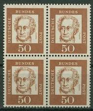 Bund 1961 Bedeutende Deutsche 356 y 4er-Block postfrisch
