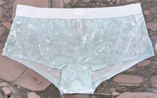 NEW Victoria Secret PINK Velvet Logo Shortie Boyshort Panty - Spring Rain - XXL
