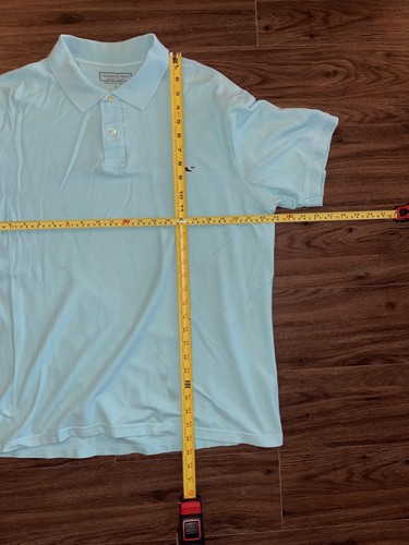 Vineyard Vines Polo Shirt Mens Large Light Blue Pique Whale Embroidered Cotton - Picture 4 of 6