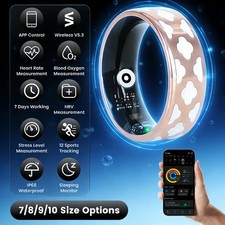 Smart Health Ring Fitness Tracker w/ Heart Rate HRV Sleep  Activing Tracking