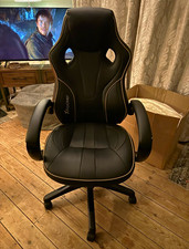 X Rocker Black High-Back Swivel Gaming & Office Chair with Armrests