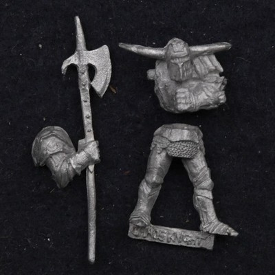 Realm Of Chaos Knight mit Hellebarde On Foot Metal Citadel 80s Mounted Y861
