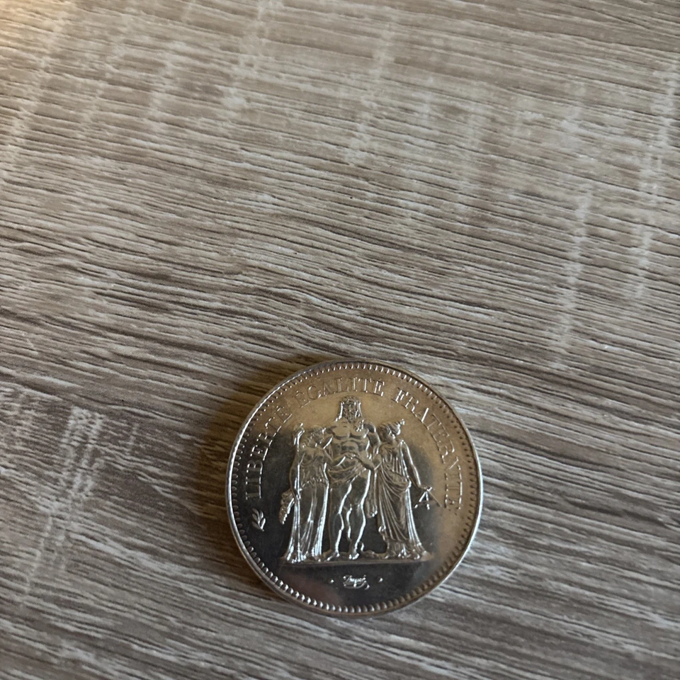 Pièce de 50 Francs Hercule 1978 - Argent - Très bel état - Photo 2/2