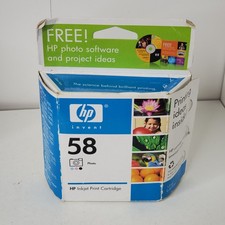 HP 58 Photo Inkjet Print Cartridge Original Sealed Box 0.57 oz w/ Photosmart 1.9