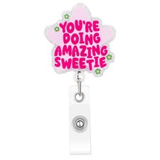 Kimoli Cute and Funny Nurse Badge Reel, Retractable Nursing Social Worker Bad...