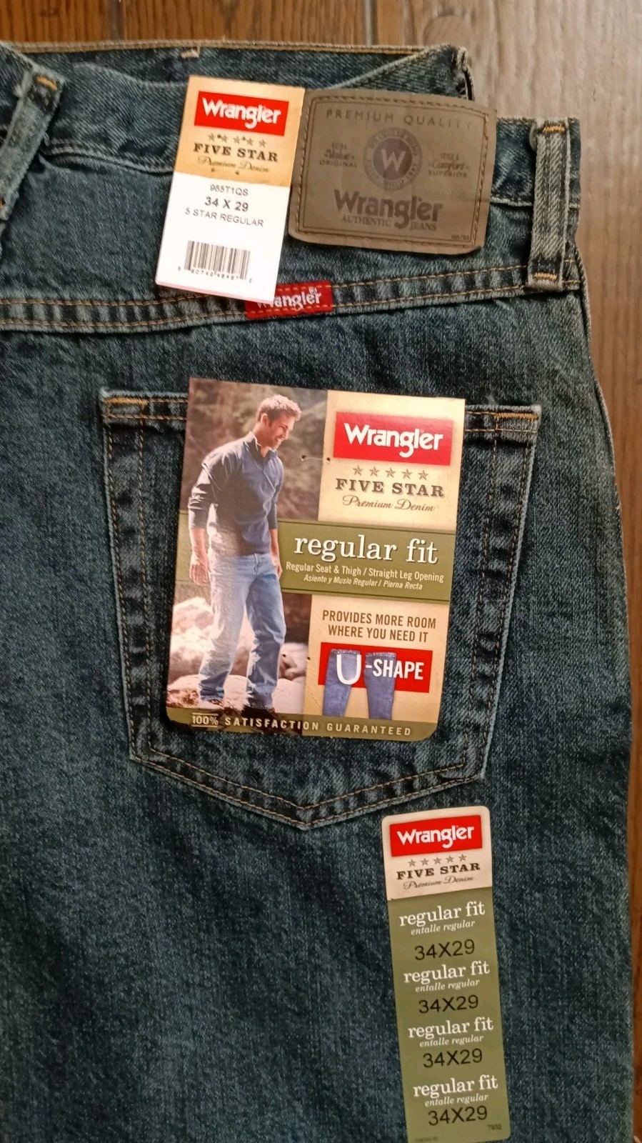 S  Jeans Straight Leg Regular Fit U-shape New