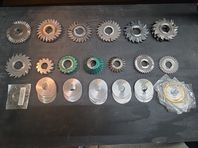 Side Milling Cutters, Keyseat Cutters, Slotting Cutters. Lot of 19 + 60 pcs.