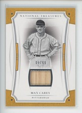 MAX CAREY BAT PATCH /49 2017 PANINI NATIONAL TREASURES SP GAME-USED
