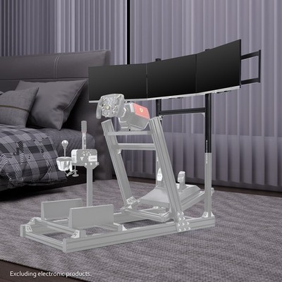 Hottoby Aluminum Cockpit Triple Monitor Stand Fits For Racing Simulator Cockpit