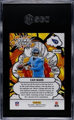 2025 Panini Donruss - Bomb Squad Cam Ward #BS-CWD (RC) SGC 10 GM
