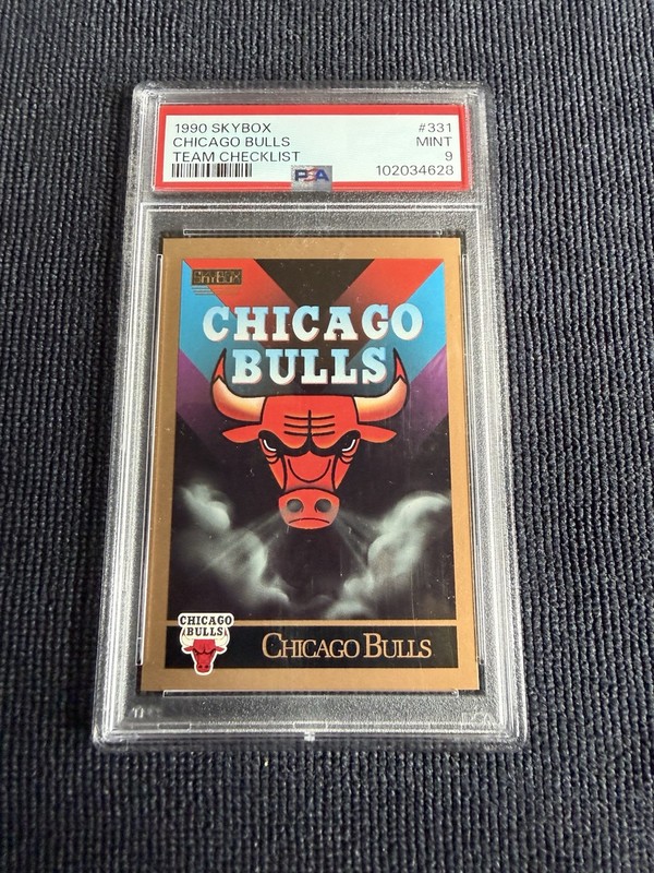 1990 Skybox Chicago Bulls Team MICHAEL JORDAN Checklist PSA 9 MINT