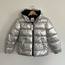 Gap Silver Puffer Kids Coat NWT