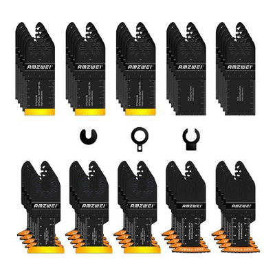 #ad 50PCS Titanium Oscillating Tool Blades Curved Edge Oscillating Saw Blades fo... $54.57