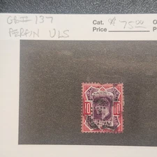 Great Britain #137 Perfin ULS - CV $75 - Lot #10818
