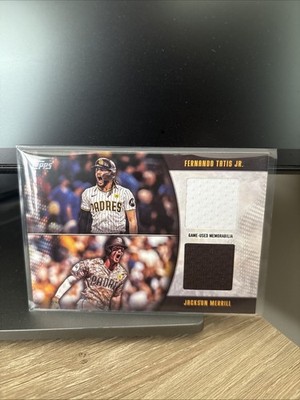 Topps 2025 Fernando Tatis Jr & Jackson Merrill Game Used Dual Relic /99