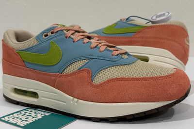 NIKE AIR MAX 1 OG MADDER ROOT BLUE CHLOROPHYLL GREEN OFF WHITE BLACK ATMOS 95 9