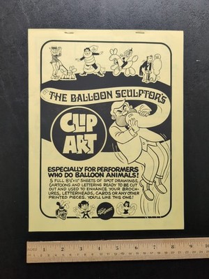 Balloon Sculptor's Clip Art Ed Harris Vintage Booket 5 Pages Complete