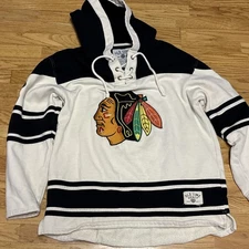 Chicago Blackhawks Mens Old Time Hockey Causeway Hoodie NHL Sweatshirt Large