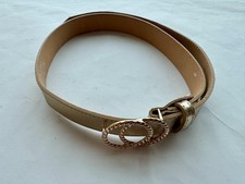 Vera Pelle Ladies Gold Leather Belt - Excellent Condition