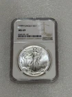 1989 Silver Eagle  NGC MS 69 Brown Label ~ Pristine ~ NO SPOTS (182)