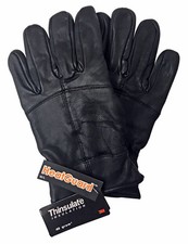 Mens 3M Thinsulate 40 gram Thermal Insulated Winter Leather Gloves