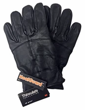 Mens 3M Thinsulate 40 gram Thermal Insulated Winter Leather Gloves