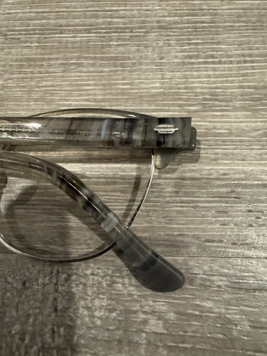 NOS Art-Craft Eyeglass Frames 46-20 Grey Marble Browline – USA – Unused Vintage - Picture 4 of 7