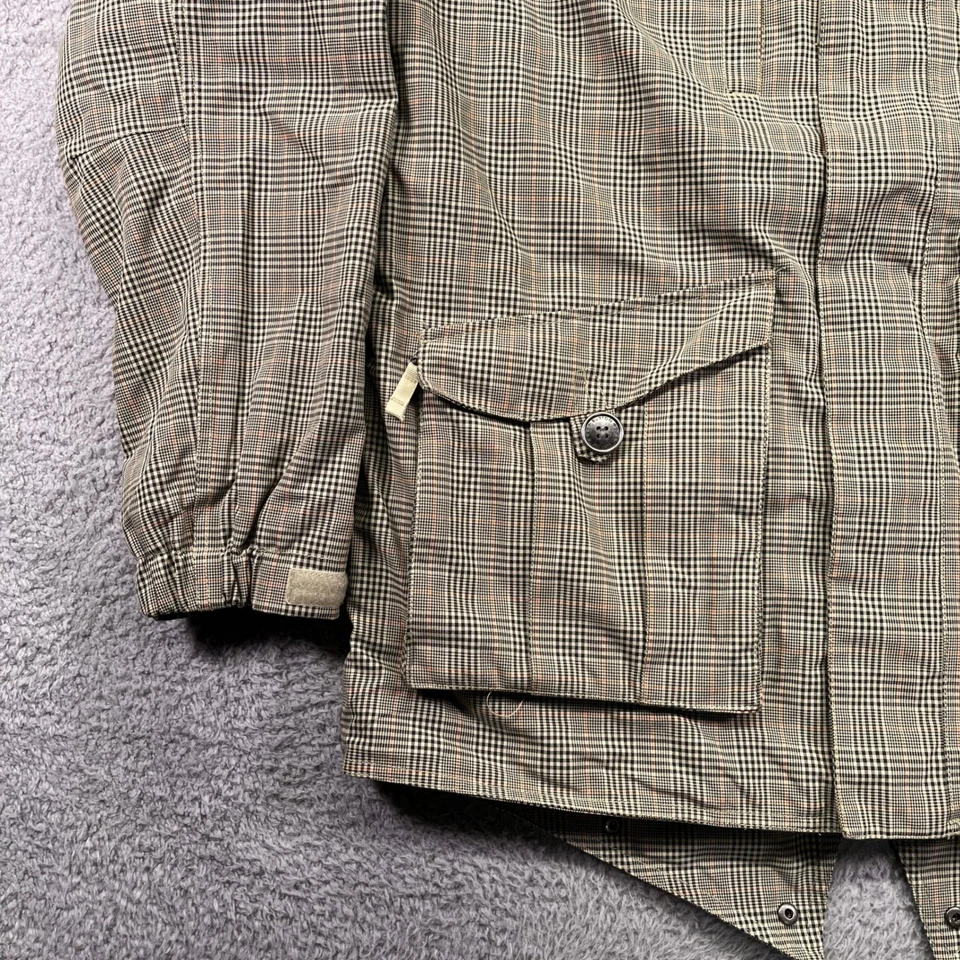 Burton Snowboard Jacket Mens Large London Plaid Parka Faux Fur Hooded Full Zip - Image 3 of 4