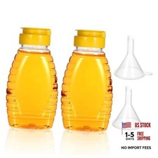 Pcs Honey Squeeze Bottle 180ml Empty Plastic Honey Bottles with Funnel No 2