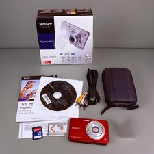 Sony Cyber-shot DSC-W560 14.1MP Digital Camera 8gb SD Red - Working No Charger