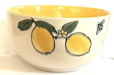 Tuscano Lemon Soup Cereal Bowl Ceramic Stoneware 6x3.5” Spectrum