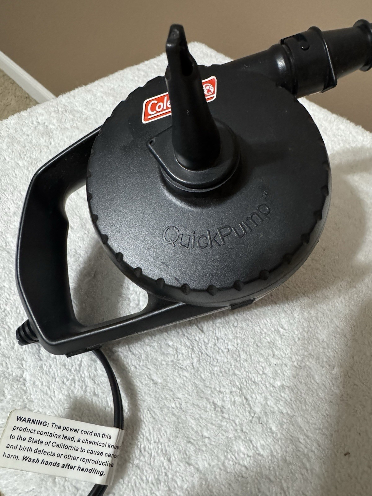Coleman Quick Pump120V 60Hz Tested Model 5999A426 Air Mattress Inflator