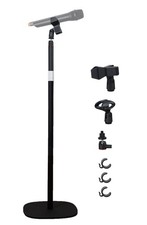 Mic Stand Floor Microphone Stand with Heavy Weighted Base, Adjustable Height ...