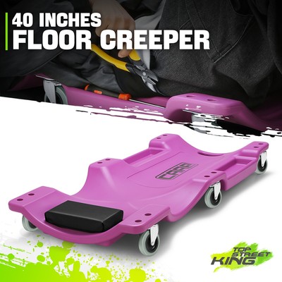 40'' Purple Low-Profile Roller Mechanic Automotive Creeper w/6Pcs Swivel Casters